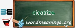 WordMeaning blackboard for cicatrize
